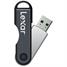 Lexar Media 16GB JumpDrive TwistTurn - USB Flash Drive - Hi-Speed USB - Silver LJDTT16GASBNA